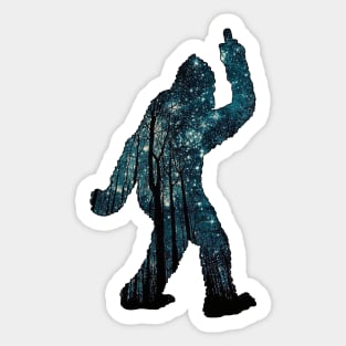 Bigfoot middle finger Sticker